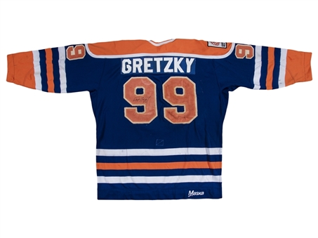 1979-80 Wayne Gretzky Edmonton Oilers Game Used, Photo Matched & Signed Rookie Season Road Jersey (Meigray & JSA)